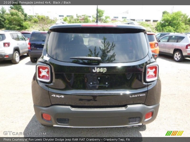 Black / Black 2016 Jeep Renegade Limited 4x4