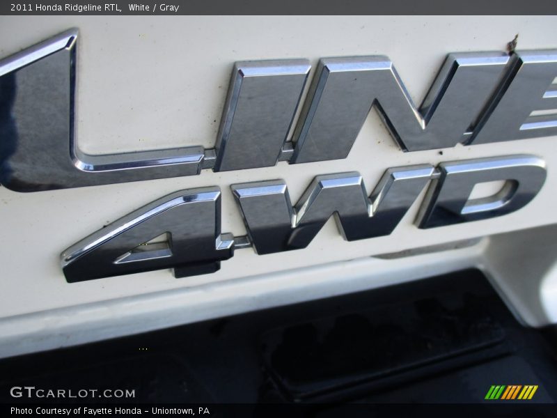 White / Gray 2011 Honda Ridgeline RTL