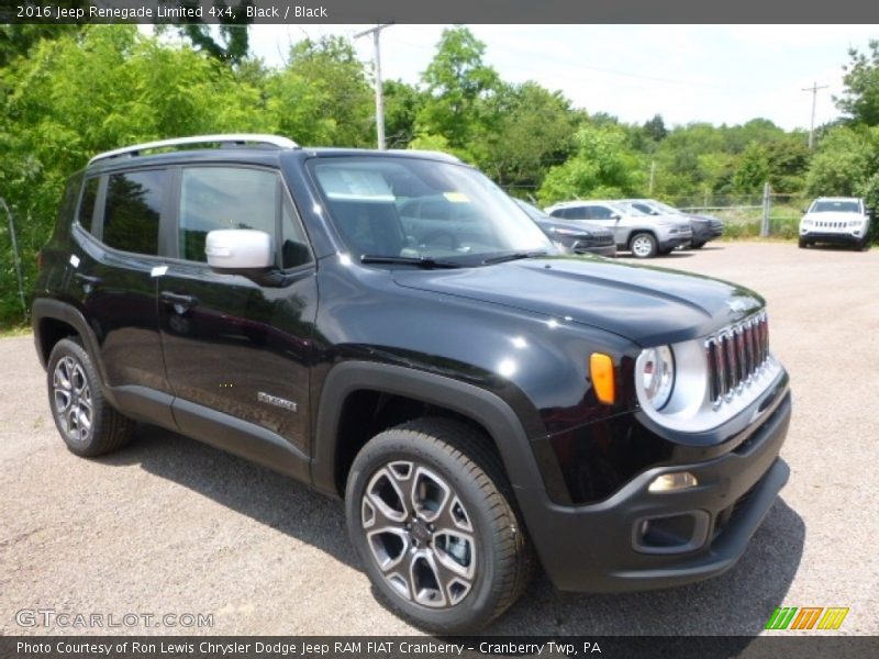 Black / Black 2016 Jeep Renegade Limited 4x4