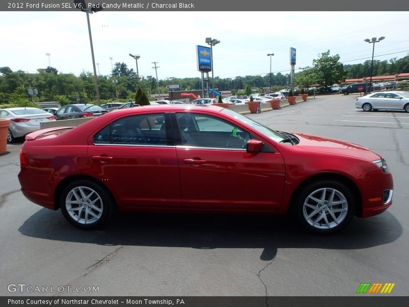 Red Candy Metallic / Charcoal Black 2012 Ford Fusion SEL V6