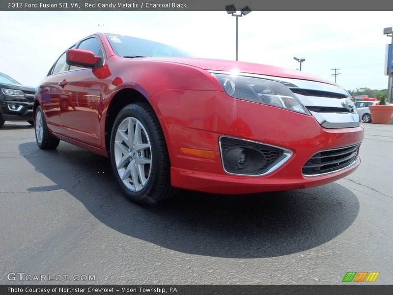 Red Candy Metallic / Charcoal Black 2012 Ford Fusion SEL V6