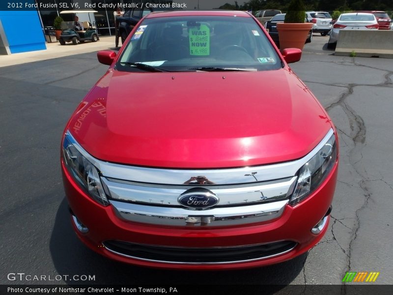 Red Candy Metallic / Charcoal Black 2012 Ford Fusion SEL V6