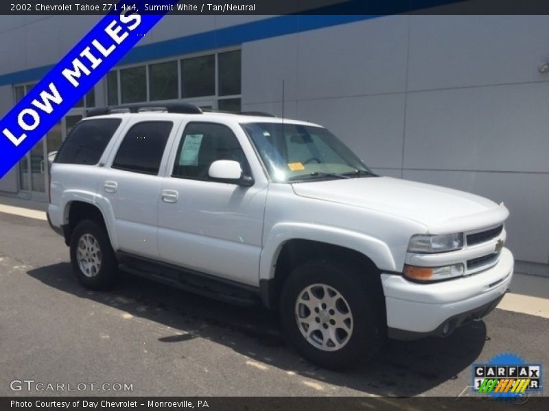 Summit White / Tan/Neutral 2002 Chevrolet Tahoe Z71 4x4