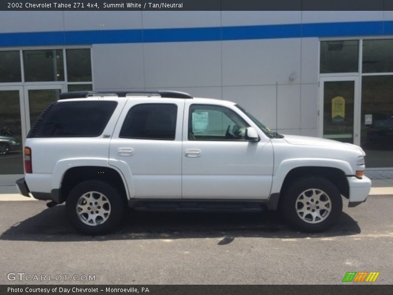 Summit White / Tan/Neutral 2002 Chevrolet Tahoe Z71 4x4