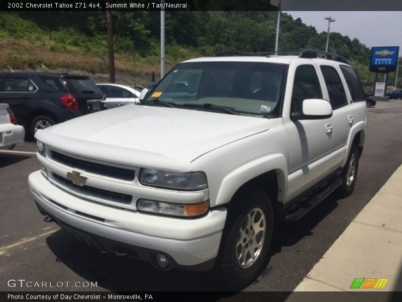 Summit White / Tan/Neutral 2002 Chevrolet Tahoe Z71 4x4