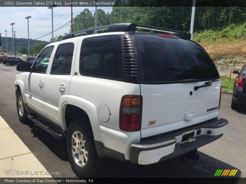 Summit White / Tan/Neutral 2002 Chevrolet Tahoe Z71 4x4