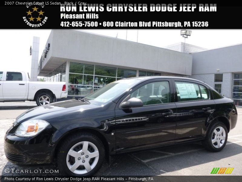 Black / Gray 2007 Chevrolet Cobalt LS Sedan