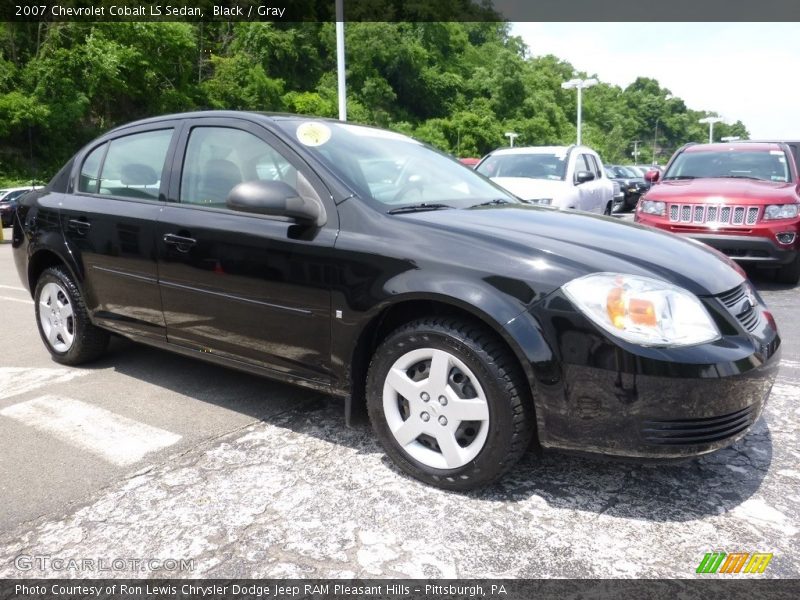 Black / Gray 2007 Chevrolet Cobalt LS Sedan