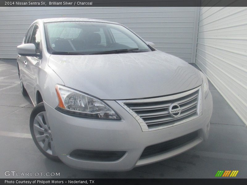 Brilliant Silver / Charcoal 2014 Nissan Sentra SV
