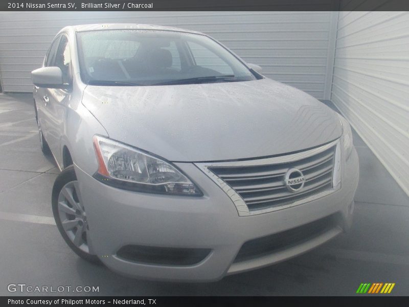 Brilliant Silver / Charcoal 2014 Nissan Sentra SV