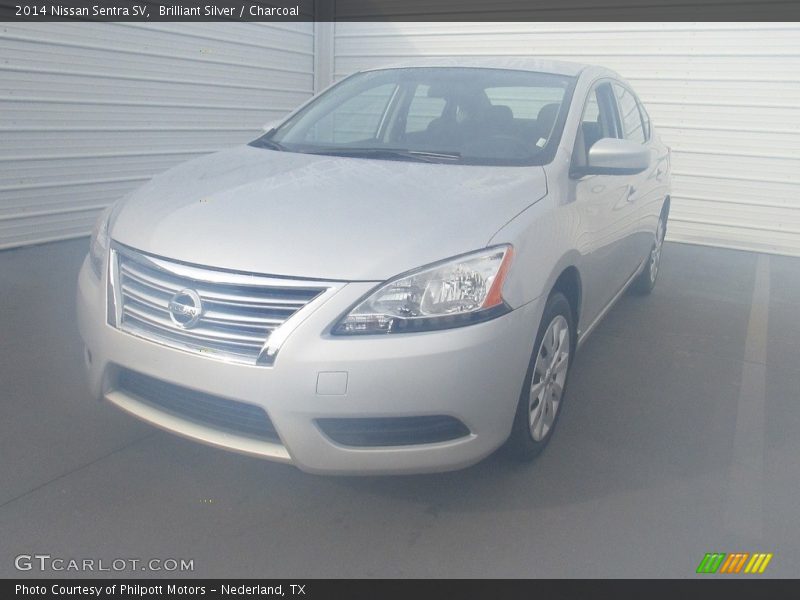 Brilliant Silver / Charcoal 2014 Nissan Sentra SV