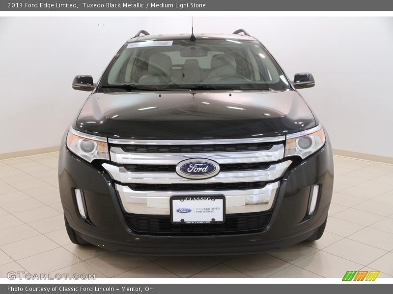 Tuxedo Black Metallic / Medium Light Stone 2013 Ford Edge Limited