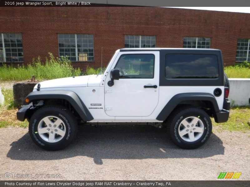 Bright White / Black 2016 Jeep Wrangler Sport