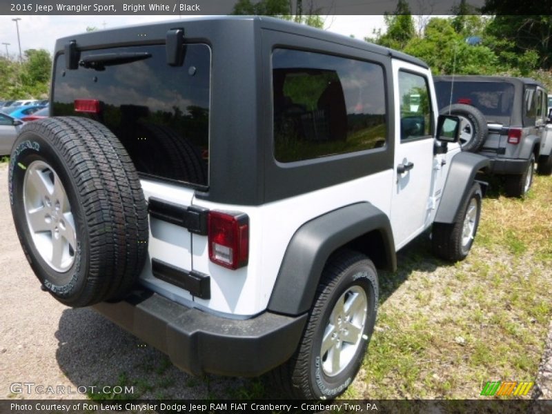 Bright White / Black 2016 Jeep Wrangler Sport