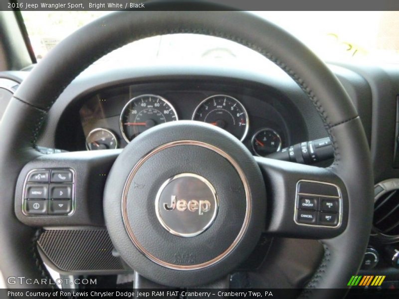 Bright White / Black 2016 Jeep Wrangler Sport