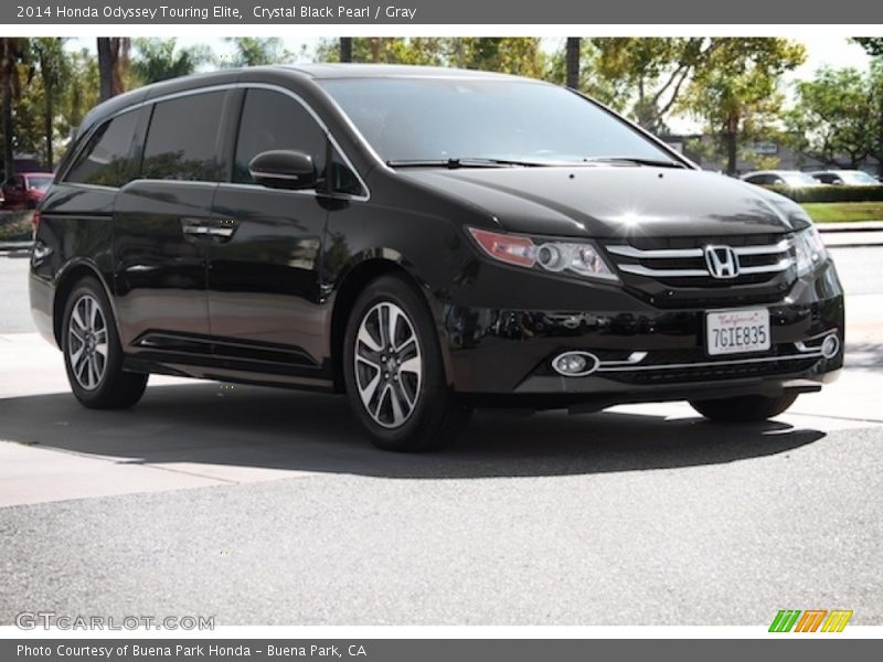 Crystal Black Pearl / Gray 2014 Honda Odyssey Touring Elite