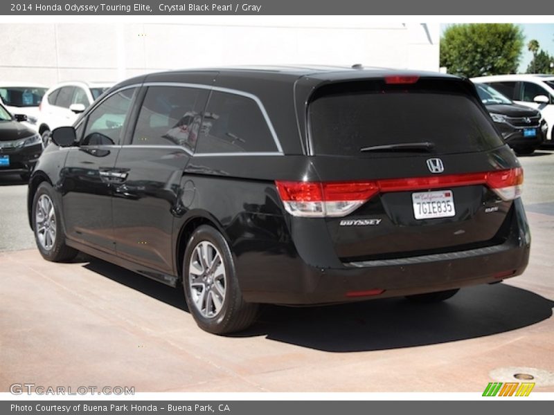 Crystal Black Pearl / Gray 2014 Honda Odyssey Touring Elite