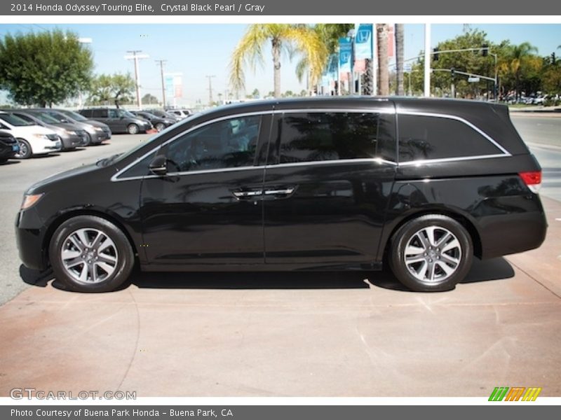 Crystal Black Pearl / Gray 2014 Honda Odyssey Touring Elite