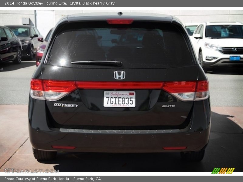 Crystal Black Pearl / Gray 2014 Honda Odyssey Touring Elite