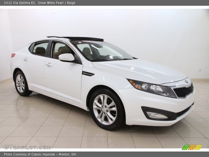 Snow White Pearl / Beige 2012 Kia Optima EX