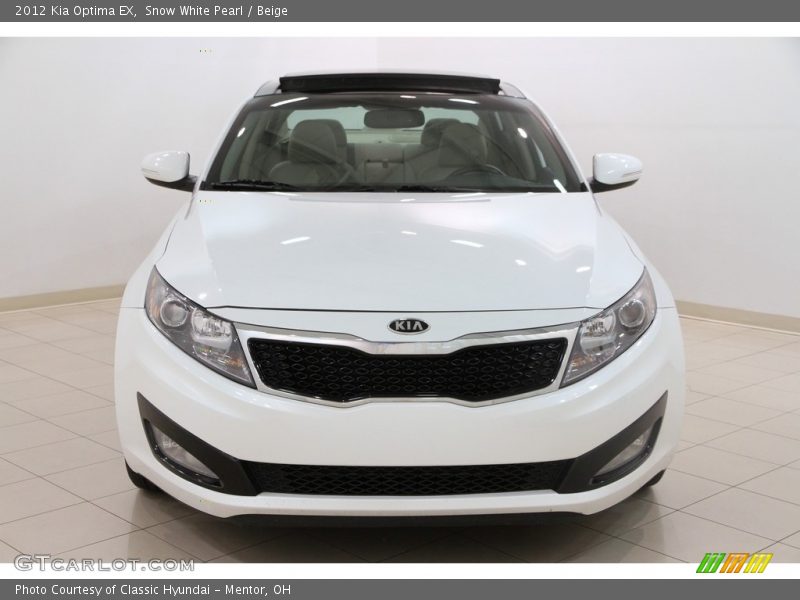 Snow White Pearl / Beige 2012 Kia Optima EX