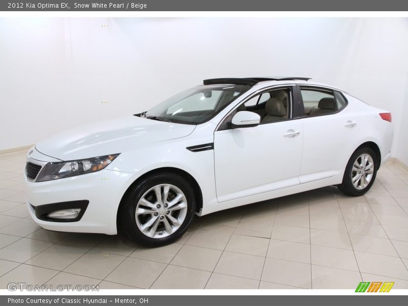 Snow White Pearl / Beige 2012 Kia Optima EX