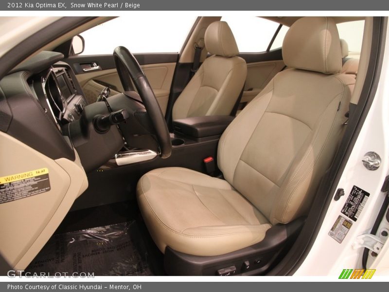 Snow White Pearl / Beige 2012 Kia Optima EX