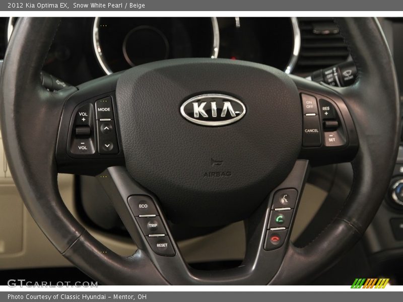 Snow White Pearl / Beige 2012 Kia Optima EX