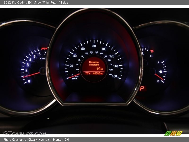 Snow White Pearl / Beige 2012 Kia Optima EX