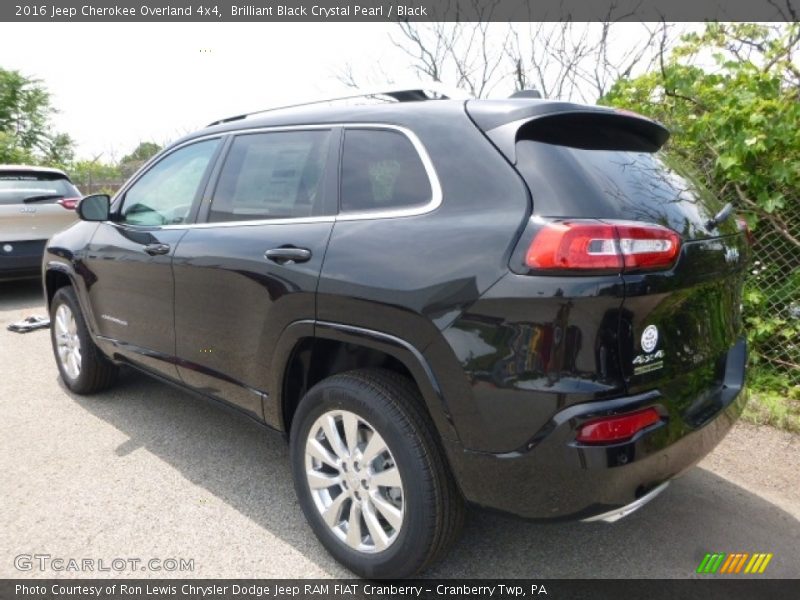 Brilliant Black Crystal Pearl / Black 2016 Jeep Cherokee Overland 4x4