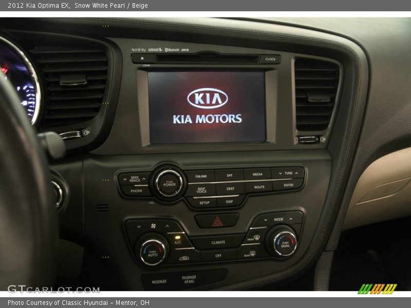 Snow White Pearl / Beige 2012 Kia Optima EX