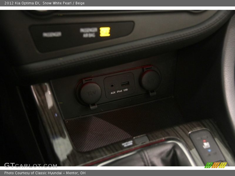 Snow White Pearl / Beige 2012 Kia Optima EX