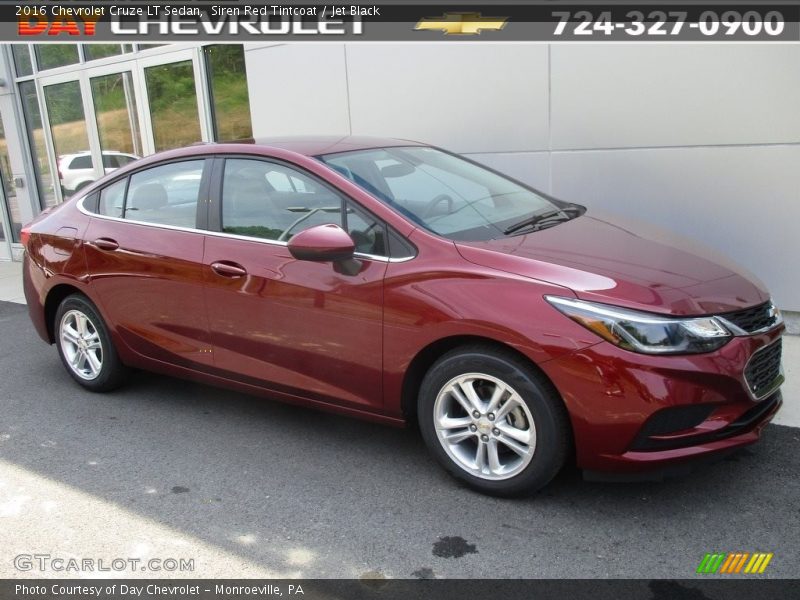 Siren Red Tintcoat / Jet Black 2016 Chevrolet Cruze LT Sedan