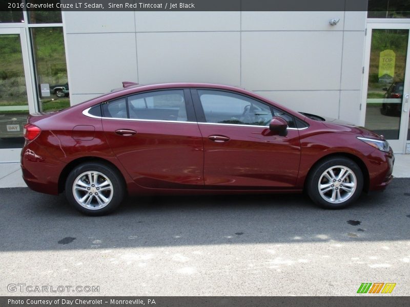Siren Red Tintcoat / Jet Black 2016 Chevrolet Cruze LT Sedan