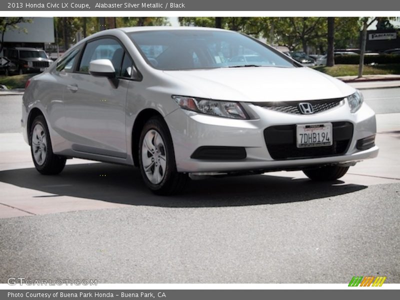 Alabaster Silver Metallic / Black 2013 Honda Civic LX Coupe