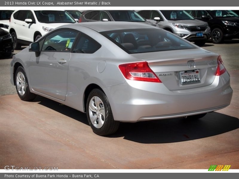 Alabaster Silver Metallic / Black 2013 Honda Civic LX Coupe