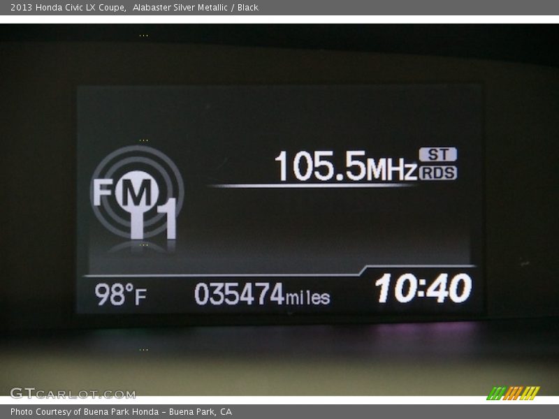 Alabaster Silver Metallic / Black 2013 Honda Civic LX Coupe