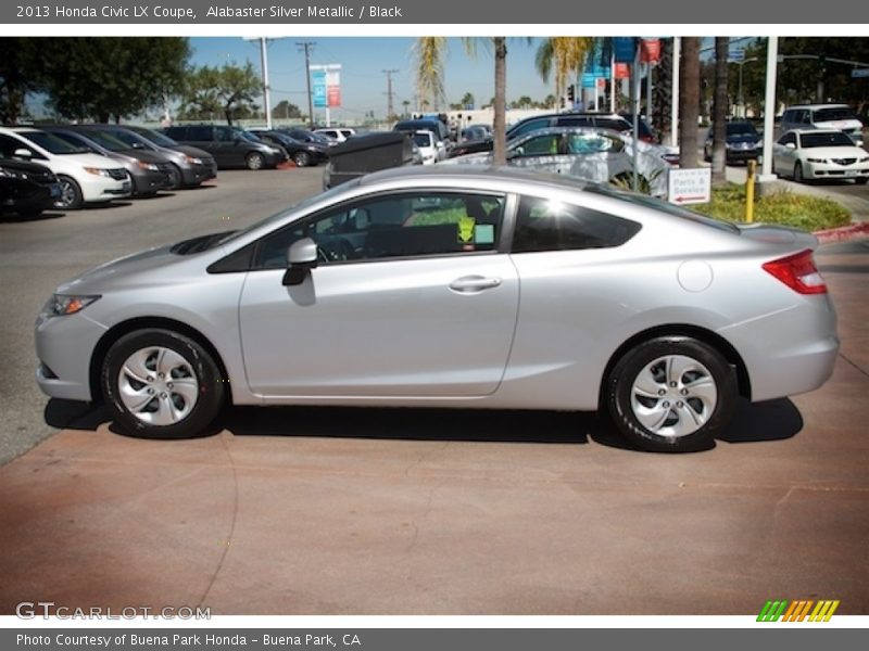 Alabaster Silver Metallic / Black 2013 Honda Civic LX Coupe