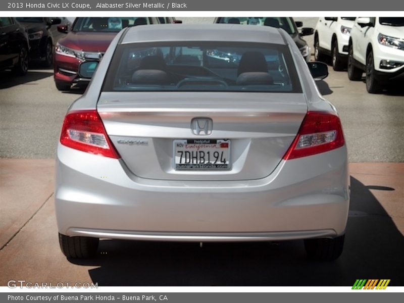 Alabaster Silver Metallic / Black 2013 Honda Civic LX Coupe