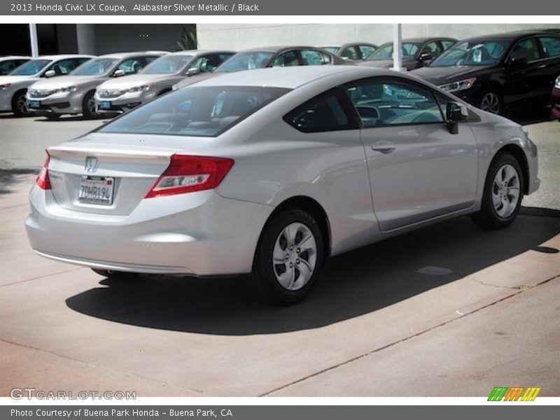 Alabaster Silver Metallic / Black 2013 Honda Civic LX Coupe