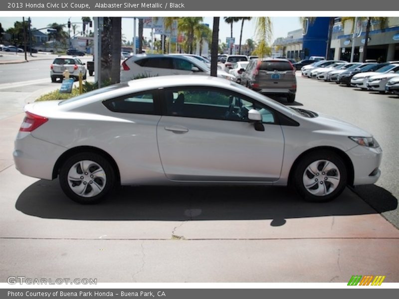 Alabaster Silver Metallic / Black 2013 Honda Civic LX Coupe