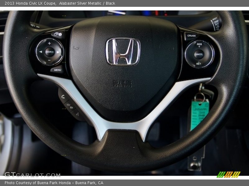 Alabaster Silver Metallic / Black 2013 Honda Civic LX Coupe