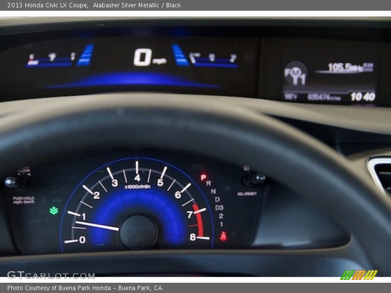 Alabaster Silver Metallic / Black 2013 Honda Civic LX Coupe