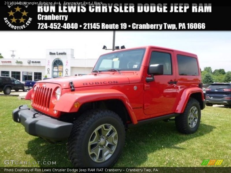 Firecracker Red / Black 2016 Jeep Wrangler Rubicon 4x4