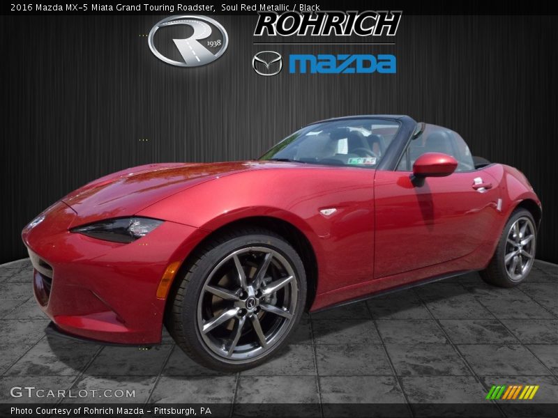 Soul Red Metallic / Black 2016 Mazda MX-5 Miata Grand Touring Roadster