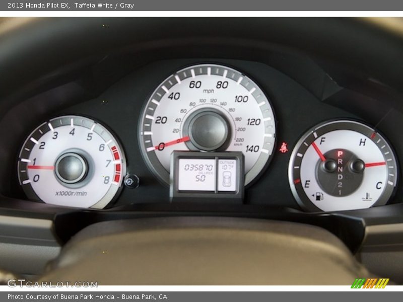 Taffeta White / Gray 2013 Honda Pilot EX
