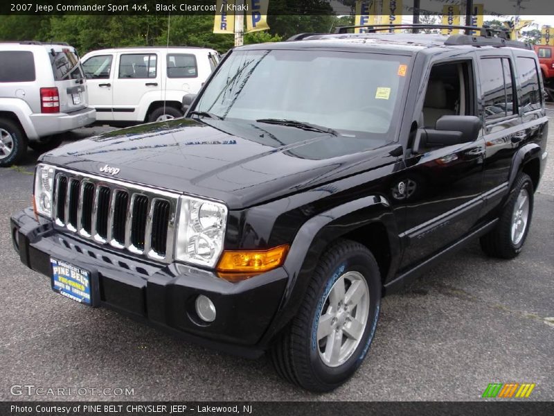 Black Clearcoat / Khaki 2007 Jeep Commander Sport 4x4