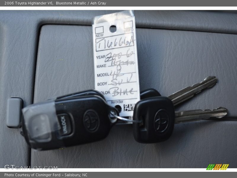 Bluestone Metallic / Ash Gray 2006 Toyota Highlander V6