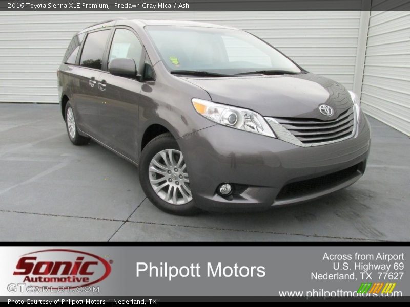 Predawn Gray Mica / Ash 2016 Toyota Sienna XLE Premium