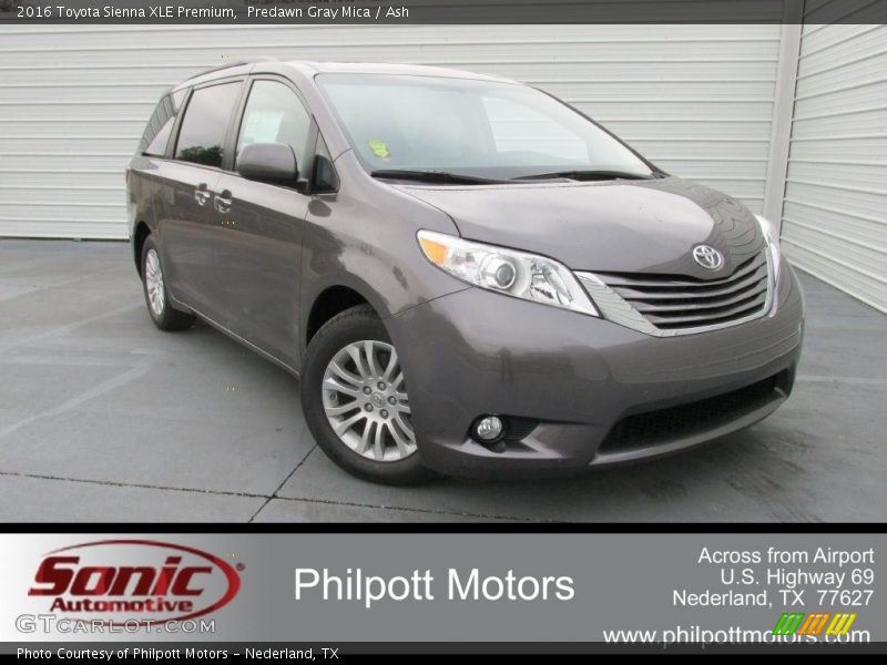 Predawn Gray Mica / Ash 2016 Toyota Sienna XLE Premium